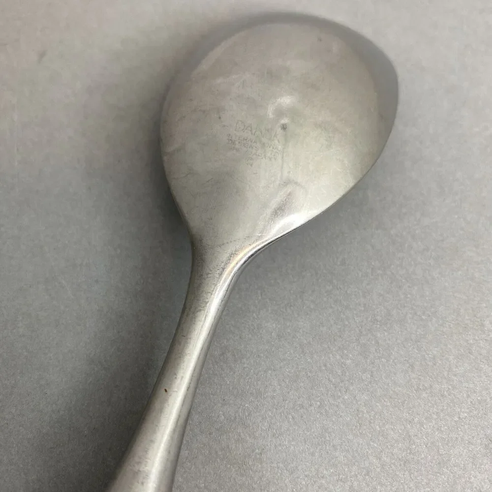 DANSK‎ STAINLESS WOOD ACCENT Place / Soup Spoon- 7 3/4